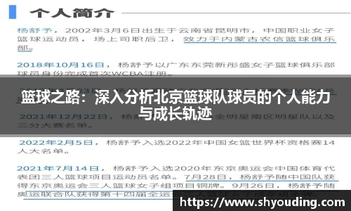 篮球之路：深入分析北京篮球队球员的个人能力与成长轨迹